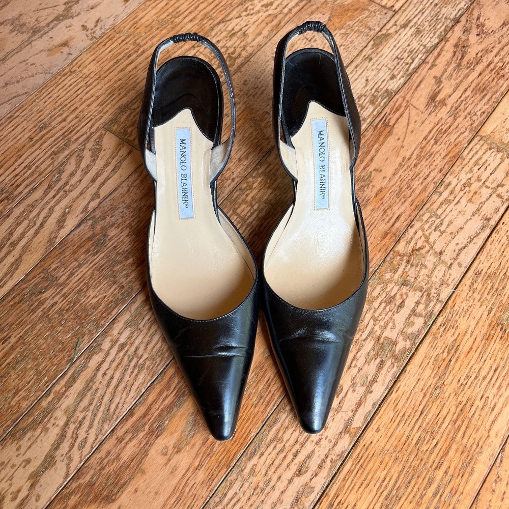 Manolo Blahnik sling back, Size 40 1/2